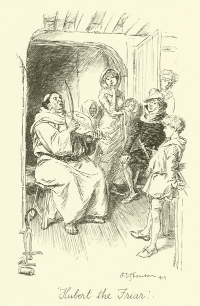 Hubert the Friar (litho) tekijältä Hugh Thomson