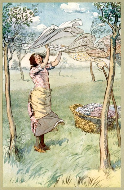 Pesen, vääntelen.. Ja teen kaiken itse, The Merry Wives of Windsorin pubista. 1910. tekijältä Hugh Thomson