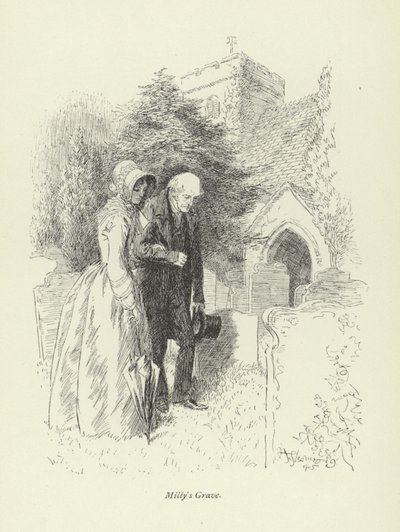 Kuvitus George Eliotin kirjaan Amos Barton. tekijältä Hugh Thomson