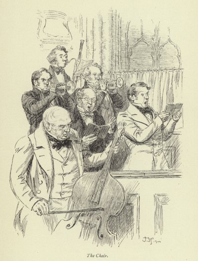 Kuvitus George Eliotin kirjaan Amos Barton. tekijältä Hugh Thomson