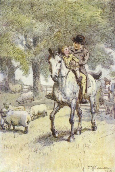 Kuvitus George Eliotin kirjaan Amos Barton. tekijältä Hugh Thomson