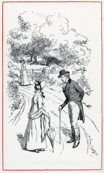 Kuvitus Jane Austenin "Emmalle" (kuva) tekijältä Hugh Thomson