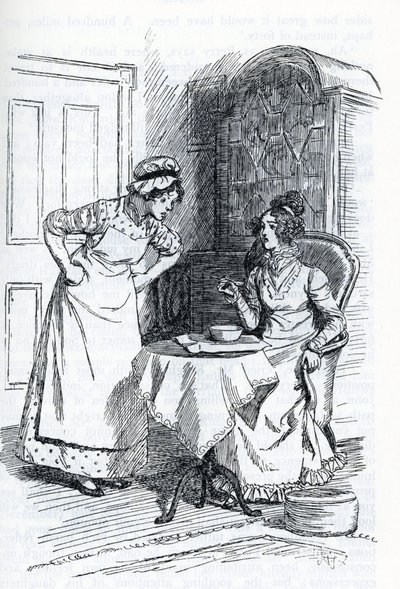 Kuvitus Jane Austenin "Emmalle" (kuva) tekijältä Hugh Thomson