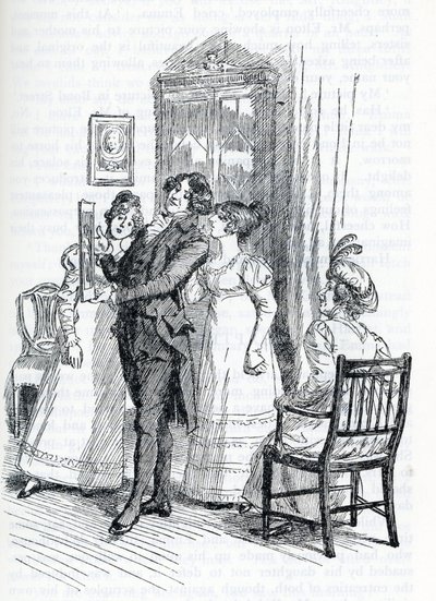 Kuvitus Jane Austenin "Emmalle" (kuva) tekijältä Hugh Thomson