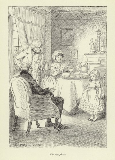 George Eliotin Janetsin katumuksen kuvitus. tekijältä Hugh Thomson