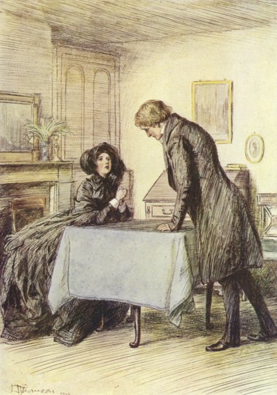 George Eliotin Janetsin katumuksen kuvitus. tekijältä Hugh Thomson