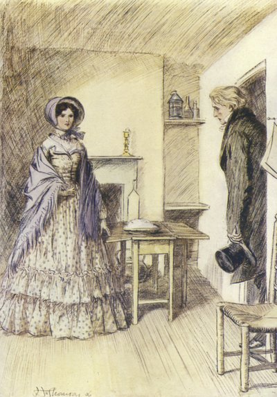 George Eliotin Janetsin katumuksen kuvitus. tekijältä Hugh Thomson