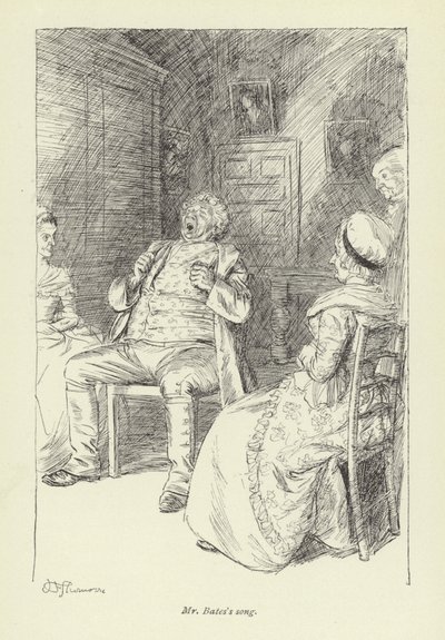 Kuvitus George Eliotin teokseen Mr Gilfils Love Story (George Eliot) tekijältä Hugh Thomson