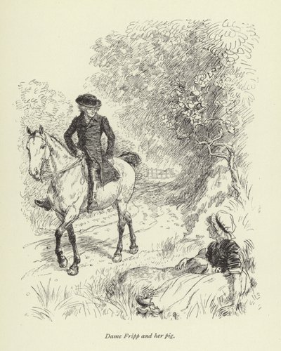 Kuvitus George Eliotin teokseen Mr Gilfils Love Story (George Eliot) tekijältä Hugh Thomson