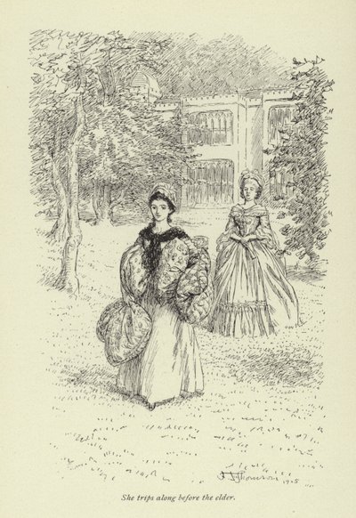 Kuvitus George Eliotin teokseen Mr Gilfils Love Story (George Eliot). tekijältä Hugh Thomson