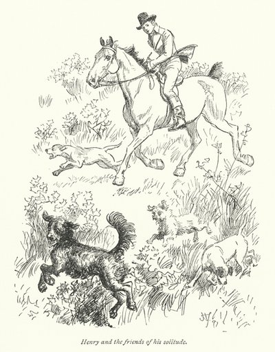 Kuvitus Northanger Abbeylle, kirjoittanut Jane Austen (litho) tekijältä Hugh Thomson