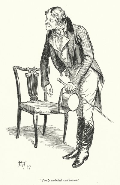 Jane Austenin kuvitus suostutteluun (litho) tekijältä Hugh Thomson