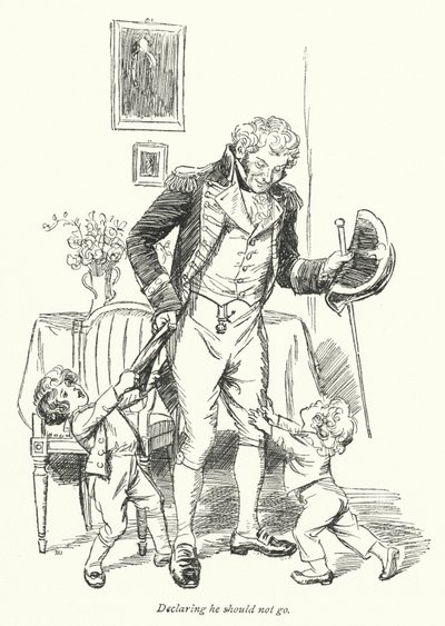 Jane Austenin kuvitus suostutteluun (litho) tekijältä Hugh Thomson