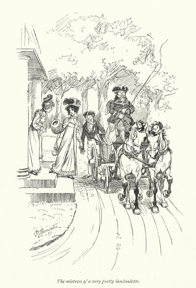 Jane Austenin kuvitus suostutteluun (litho) tekijältä Hugh Thomson