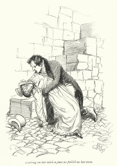Jane Austenin kuvitus suostutteluun (litho) tekijältä Hugh Thomson