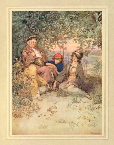 Saarella J. M. Barrien teoksesta The Admirable Crichton tekijältä Hugh Thomson