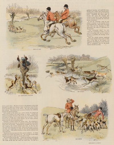Pakettipostin punaiset silakkaa (chromolitho) tekijältä Hugh Thomson