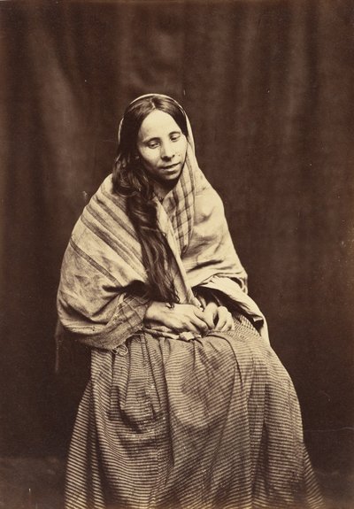Potilas, Surrey County Lunatic Asylum, 1850-55. tekijältä Hugh Welch Diamond