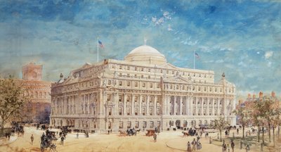 Alustava ehdotus Yhdysvaltain tullitalolle New Yorkissa tekijältä Hughson Frederick Hawley