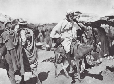 Afrikka: Omdurmanin hedelmämarkkinat (s/w-kuva). tekijältä Hugo Adolf Bernatzik