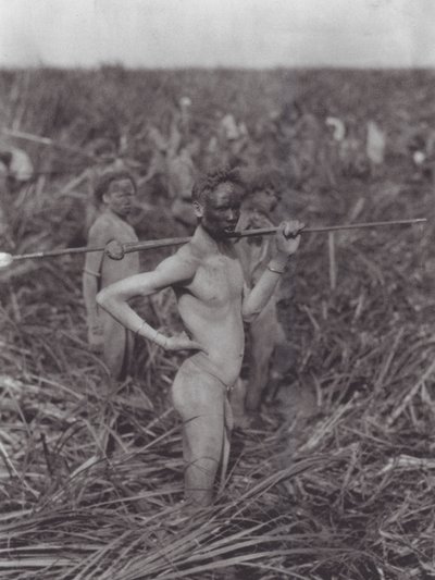 Afrikka: Nuer-soturit suolla (s/w-kuva). tekijältä Hugo Adolf Bernatzik