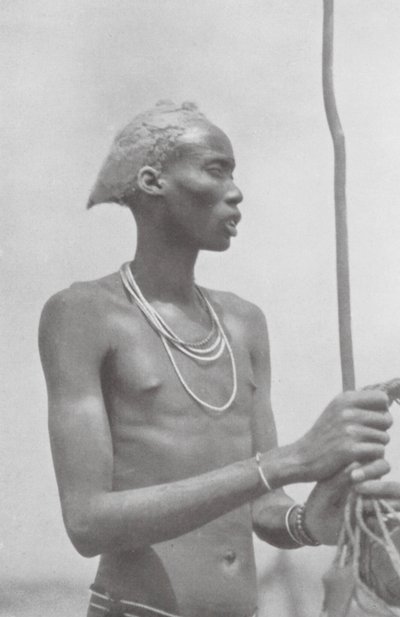 Dinka-Neger (s/w-kuva) tekijältä Hugo Adolf Bernatzik