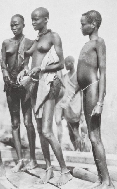 Sudanin neekerityttö (s/w valokuva) tekijältä Hugo Adolf Bernatzik
