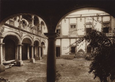 Meksiko: pääkaupunki Mejico, Casa del Conde de Santiago (s/w-kuva). tekijältä Hugo Brehme