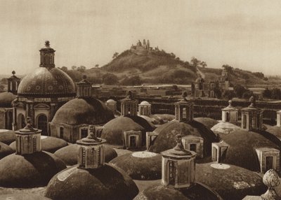 Meksiko: Piramide de Cholula (s/w-kuva) tekijältä Hugo Brehme