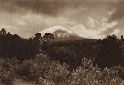 Meksiko: Popocatepetl (s/w-kuva) tekijältä Hugo Brehme