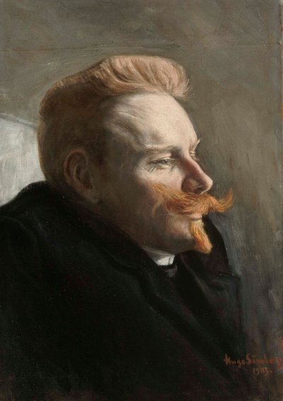 Mies, jolla on punaiset viikset tekijältä Hugo Simberg