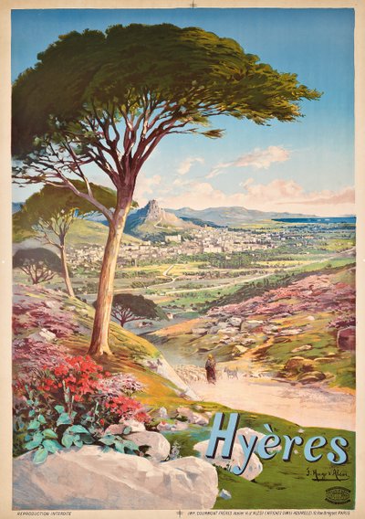 Mainosjuliste Hyeres, Ranska, 1900 tekijältä Hugo d Alesi