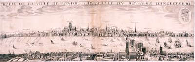 Näkymä Lontooseen etelästä, 1643 tekijältä Hugue Picart