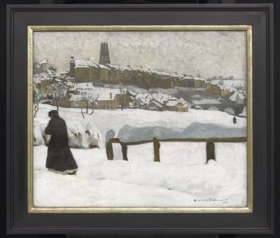 Freiburg lumessa, n. 1920 (öljy kankaalle) tekijältä Hugues de Beaumont