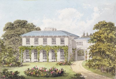 Suunnittelu Clapham Commonin talon eteläpuolelle William Holmelle tekijältä Humphry Repton