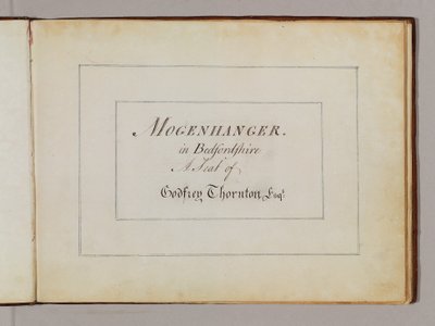 Etukappale "Red Booksista" teokselle "Mogenhanger in Bedfordshire, Godfrey Thornton Esq. tekijältä Humphry Repton