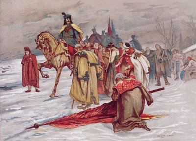Rakoczi Ferenc jättää hyvästit kansalleen joutuessaan maanpakoon helmikuussa 1711, noin 1900 tekijältä Hungarian School