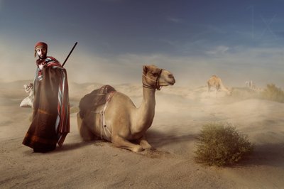 Arabian aavikon matkailija tekijältä Hussain Buhligaha