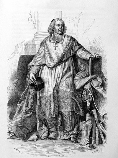 Kaiverrettu muotokuva Jacques-Benigne (Jacques Benigne) Bossuetista, Meaux