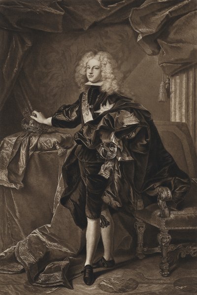 Philip V, Espanjan kuningas (litho) tekijältä Hyacinthe (after) Rigaud