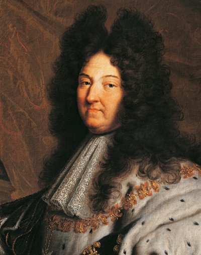 Ludvig XIV:n muotokuva Ranskasta, joka tunnetaan nimellä Ludvig Suuri tai Aurinkokuningas (1638-1715), Hyancinthe Rigaudin (1659-1743) maalaus tekijältä Hyacinthe Francois Rigaud