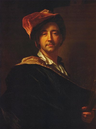 Ranskalainen:  Autoportrait au turban Omakuva turbaanissa tekijältä Hyacinthe Rigaud