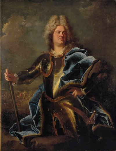 Muotokuva miehestä, joka on perinteisesti tunnistettu Claude Louis Hectoriksi, Villarsin herttua (1653-1734). tekijältä Hyacinthe Rigaud