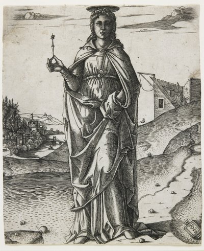 Saint Lucy, n. 1510 (kaiverrus) tekijältä I.I.C.A. Master