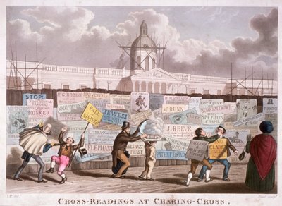 "Cross-readings at Charing-Cross", Lontoo, 1835 tekijältä IP