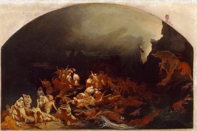 ""Tulva"" I P Masalovin maalaus (1800-luku) 1873 Museum of Fine Arts Academy Pietarin tekijältä I.P. Masalov