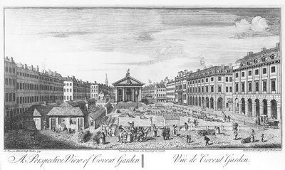 Perspektiivinäkymä Covent Gardeniin tekijältä I. (after) Maurer