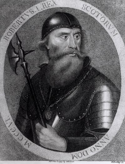 E. Hardingin kaivertama muotokuva Skotlannin kuninkaan Robert I:stä (1274-1329), 1. marraskuuta 1797 tekijältä I Herbert