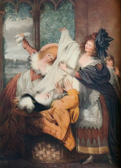 Windsorin iloiset vaimot: III näytös, kohtaus III, 1700-luku tekijältä I. P. Simon