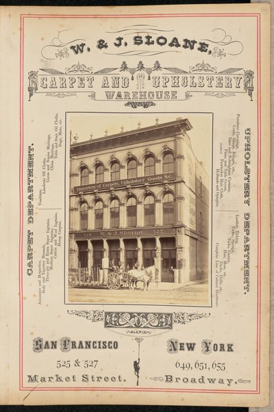 [W. ja J. Sloane Carpet and Upholstery Warehouse, San Francisco] tekijältä I. W. Taber